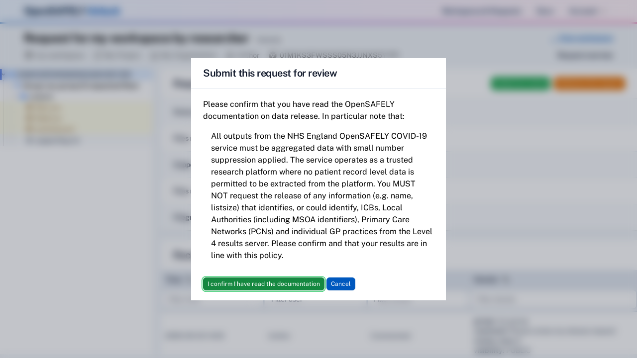 Submit request button